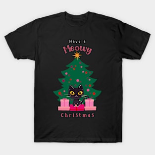 Christmas Design Cute Cat T-Shirt